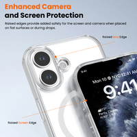 iPhone 15 / 16E / 17E REDEFINE Ice-transparent Anti-fall Case Cover With Magnetic Ring
