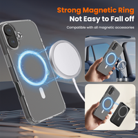 iPhone 15 / 16E / 17E REDEFINE Ice-transparent Anti-fall Case Cover With Magnetic Ring
