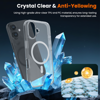 iPhone 15 / 16E / 17E REDEFINE Ice-transparent Anti-fall Case Cover With Magnetic Ring
