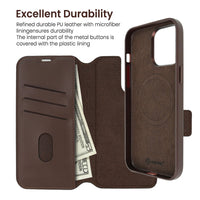 REDEFINE Folio Urbain Leather Detachable Wallet Magnetic Case
