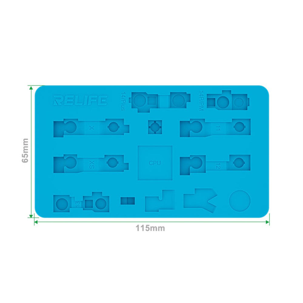 RELIFE RL-004FB Dot Matrix Multifunctional Repair Pad with Fixed Slot for iPhone X to 14 Pro Max