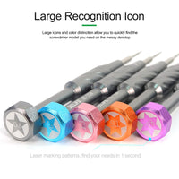 RELIFE RL-728B Magnetic-Absorbed Screwdriver Kit with Small Transparent Suction Cup for Notebook/Laptop Repair
