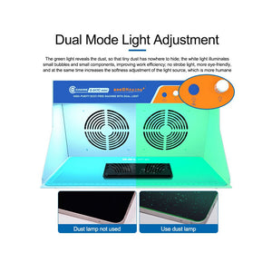 SUNSHINE S-917C Mini High-purity Dust-free Workbench with Dual Light for Detecting LCD Screens