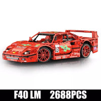 Mould King 13095 Super F40 Racing Sports Car 1:10 Model Kids Static Version Toy
