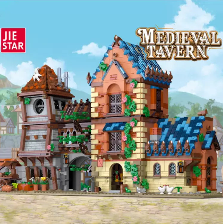 JIESTAR Building Blocks MOC 89151 Castle Tavern House Lighting 2843pcs construction toy