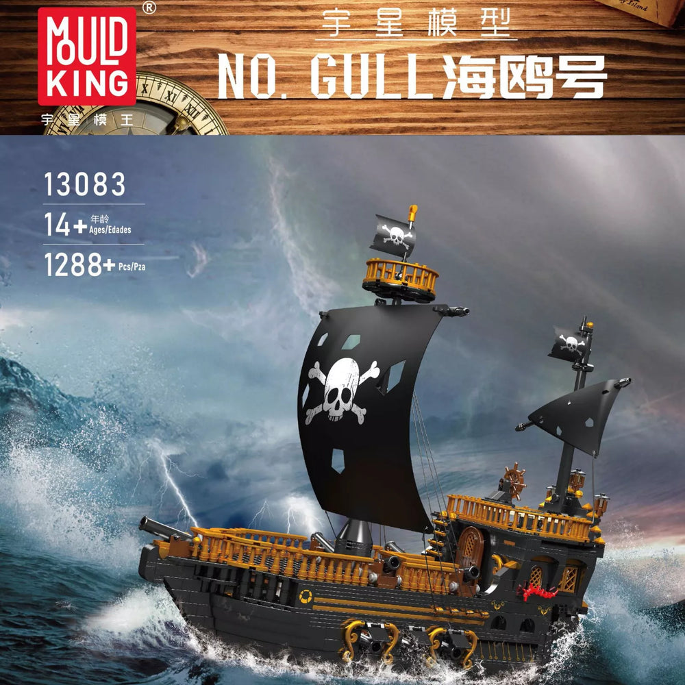 Building Blocks MOULD KING Pirates Seagull Ship Gull Boat 1288pcs Toys 13083