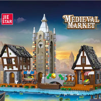 JIESTAR Building Blocks MOC 89150 Castle Market 3335pcs Lighting effect Construction Toy
