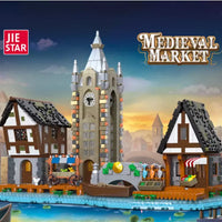 JIESTAR Building Blocks MOC 89150 Castle Market 3335pcs Lighting effect Construction Toy