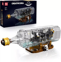 Mould King 10065 Drifting Bottle Black Pearl Ship STEM Gift Toy to Build 2206pcs
