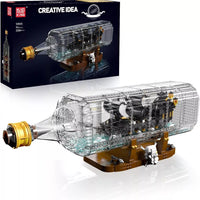 Mould King 10065 Drifting Bottle Black Pearl Ship STEM Gift Toy to Build 2206pcs