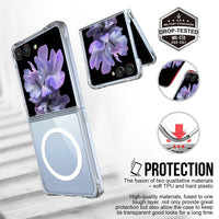 Crystal Clear Transparent Case Cover With Magnetic Ring for Samsung Galaxy
