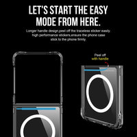 Crystal Clear Transparent Case Cover With Magnetic Ring for Samsung Galaxy