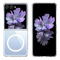 Crystal Clear Transparent Case Cover With Magnetic Ring for Samsung Galaxy