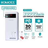 Romoss Sense 6PS Pro 30W 20000mAh Super Fast Charge Power Bank-White
