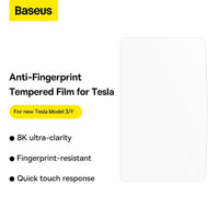 Baseus 0.3mm Full-glass Crystal Anti-fingerprint Tempered Glass Film for Tesla model 3 / Y 15-inch
