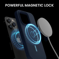 Liquid Silicone Case Cover with Magnetic Ring
