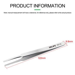 RELIFE ST-13 Anti-static Flat Head Precision Repair Tweezers