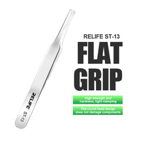 RELIFE ST-13 Anti-static Flat Head Precision Repair Tweezers
