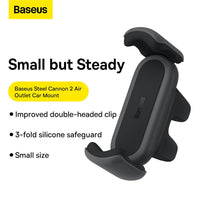 Baseus Steel Cannon 2 Air Outlet Car Mount-Black
