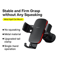 Baseus Metal AgeⅡ Gravity Car Mount (Air Outlet Version)-Black
