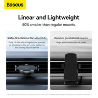 Baseus Stable Gravitational Car Mount Lite (Air Outlet Version)-Black
