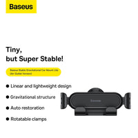 Baseus Stable Gravitational Car Mount Lite (Air Outlet Version)-Black
