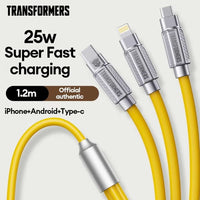 Transformers F-A03 Fast Charging Data 3 in 1 Cable
