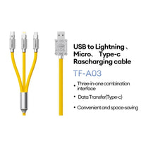 Transformers F-A03 Fast Charging Data 3 in 1 Cable
