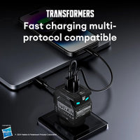 Transformers 35W PD Fast Charger TF-K21 GaN USB A + Type C Dual Port Fast Charging Charger Plug Adapter With LED
