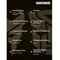 Transformers TF-T06 TWS Bluetooth Earphones
