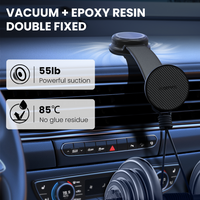 REDEFYNE VT105MW Metal Arm QI2 Magnetic Wireless Charging Car Mount
