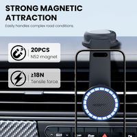 REDEFYNE VT105MW Metal Arm QI2 Magnetic Wireless Charging Car Mount
