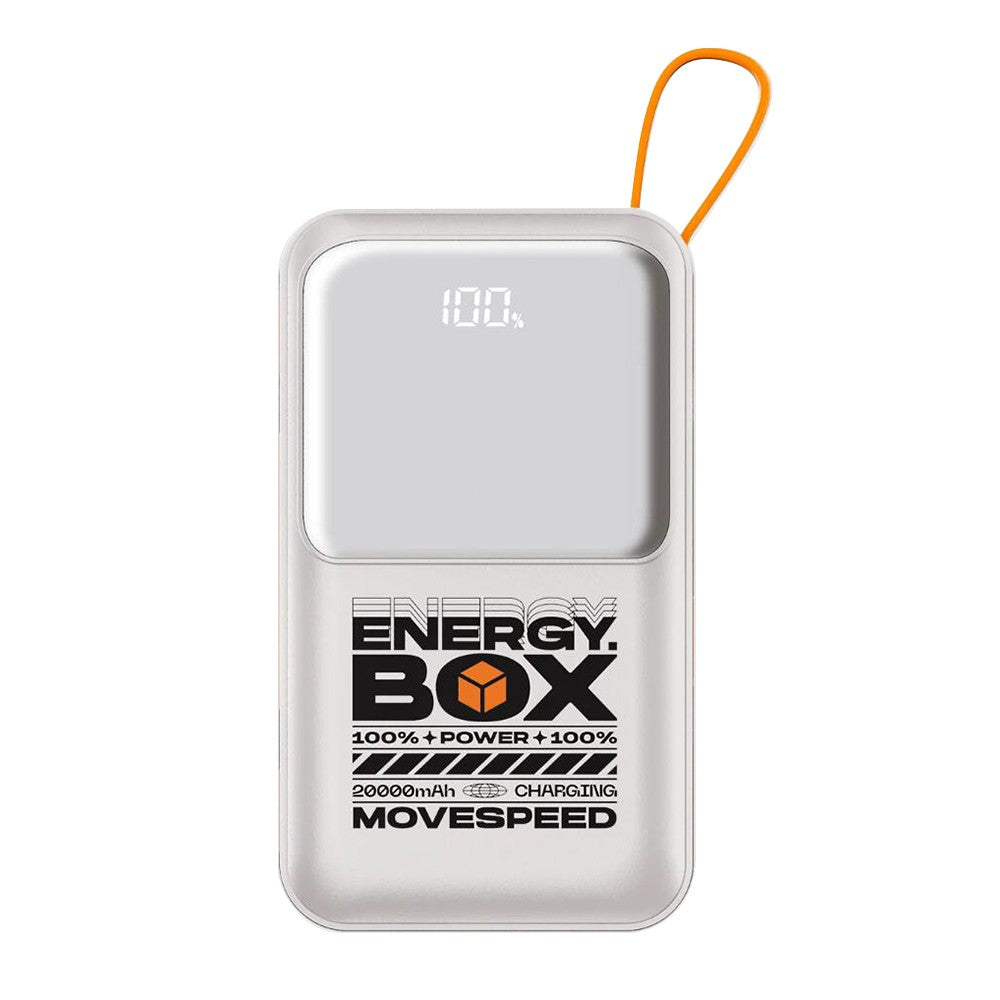 MOVE SPEED F20 Power Bank 20000mAh USB-C Cable 22.5W Max Portable Fast Charging (YSPBF20)