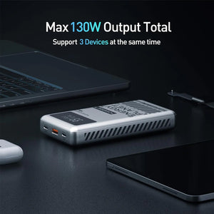 MOVE SPEED Laptop Power Bank 25000mAh 130W (YSPBM25)-Silver