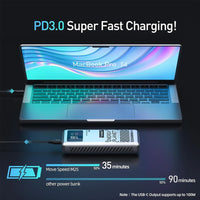 MOVE SPEED Laptop Power Bank 25000mAh 130W (YSPBM25)-Silver
