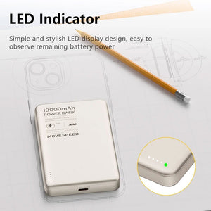 MOVE SPEED S10 Ultra-thin Titanium Magnetic Power Bank 10000mAh PD20W (YSPBS10)