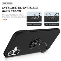 Magnetic Ring Holder Shockproof Cover Case for iPhone 16
