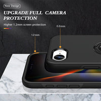 Magnetic Ring Holder Shockproof Cover Case for iPhone 16E
