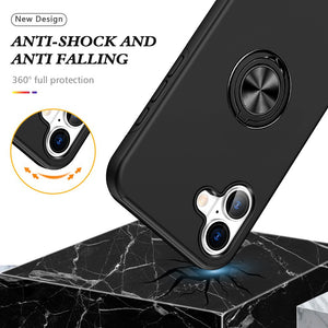 iPhone 17 Magnetic Ring Holder Shockproof Case Cover