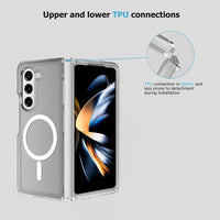 Ultimake Shockproof Transparent Magsafe Cover Case for Samsung Galaxy Z Fold5-Transparent
