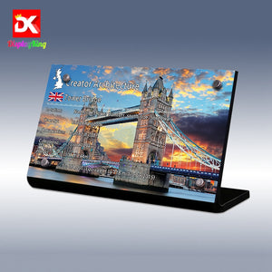 Display King - Acrylic Display plaque for LEGO Tower Bridge Play Set 10214