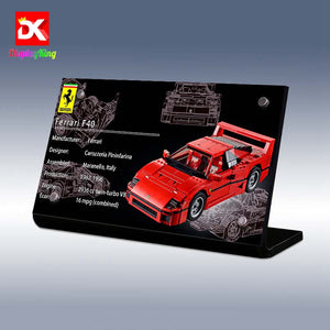 Display King - Acrylic Display plaque for Lego Ferrari F40 10248