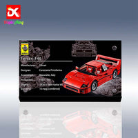 Display King - Acrylic Display plaque for Lego Ferrari F40 10248
