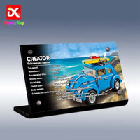 Display King - Acrylic display plaque for LEGO Volkswagen Beetle 10252
