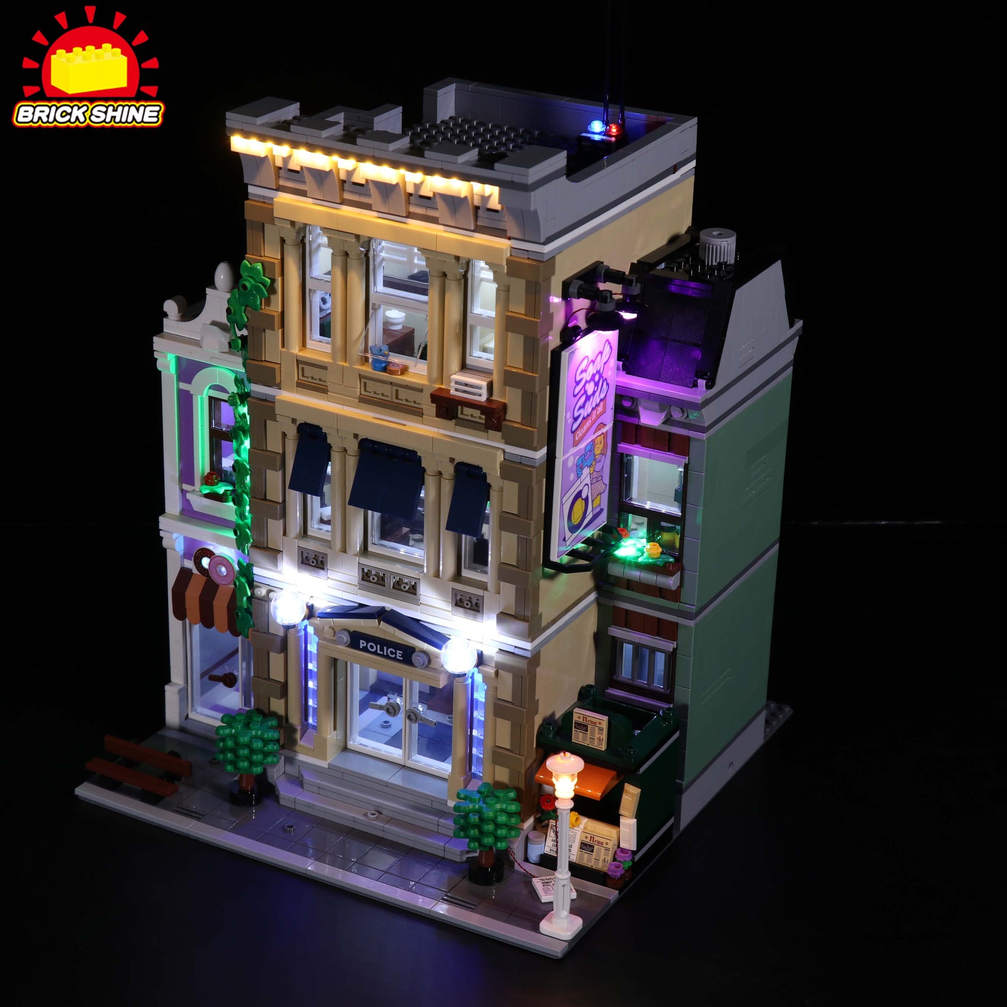 Lego City brille avec Lego Police Station 10278 Set – Lightailing