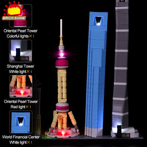 Brick Shine Light Kit for LEGO® Architecture Shanghai 21039