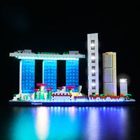 Brick Shine -  Light Kit for LEGO® Architecture Singapore 21057
