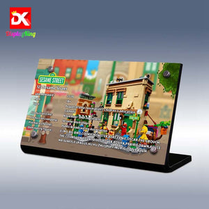 Display King - Display plaque for LEGO Ideas 123 Sesame Street 21324