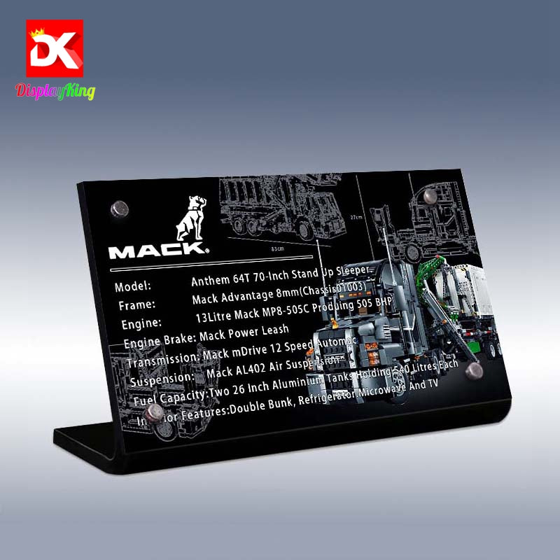 Display King - Display plaque for LEGO Mack Anthem 42078