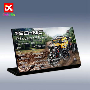 Display King - Display plaque for LEGO 4X4 X-treme Off-Roader 42099